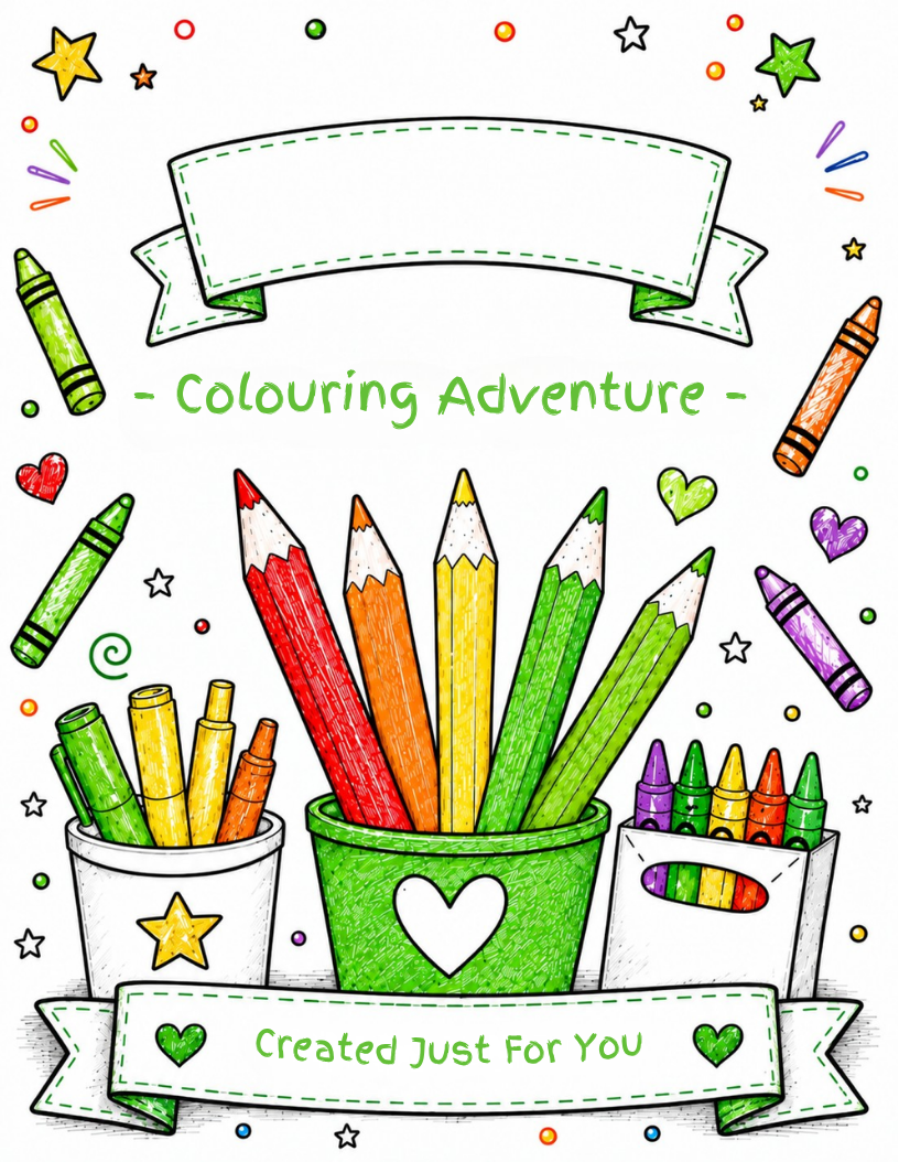 Green colouring adventure cover
